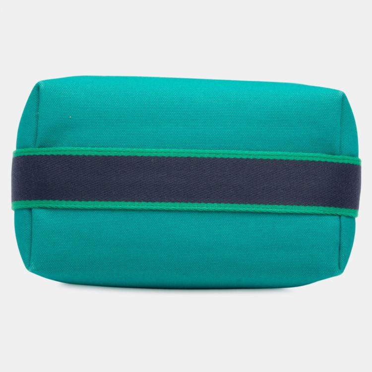 Pre Owned Hermes Blue Small Canvas Bride A Brac Case