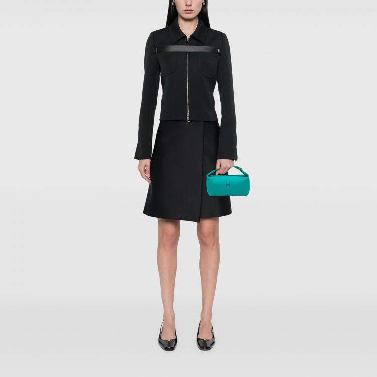 Pre Owned Hermes Blue Small Canvas Bride A Brac Case