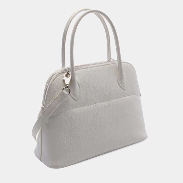 Pre Owned Hermes Blanc Epsom Bolide 27