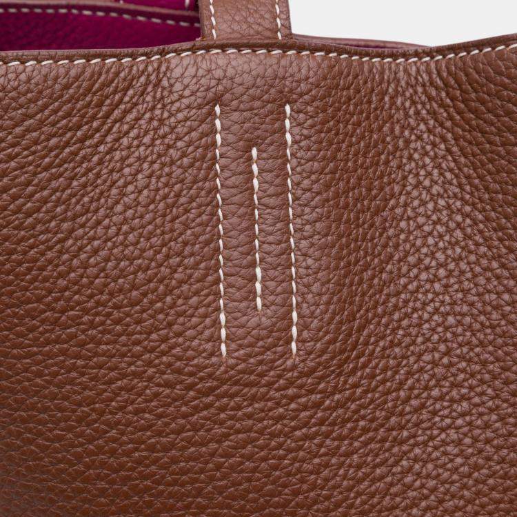 Pre Owned Hermes Marron and Tosca Clemence Double Sens 36