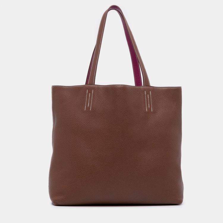 Pre Owned Hermes Marron and Tosca Clemence Double Sens 36