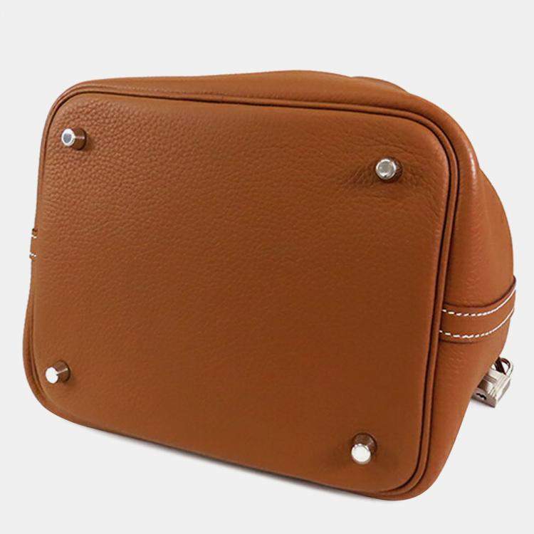 Pre Owned Hermes Gold Clemence Picotin Lock 22