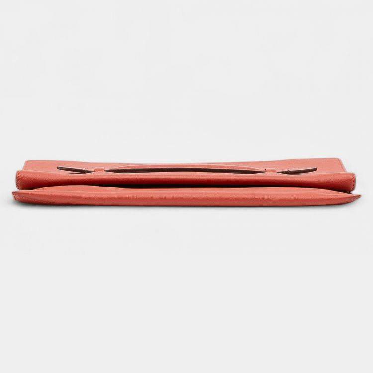 مملوكة مسبقًا Hermes Red Evercolor Pliplat Clutch