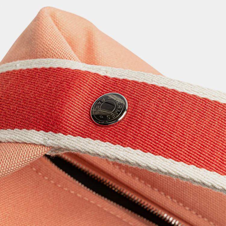 Pre Owned Hermes Salmon Pink Small Canvas Bride-a-Brac Case