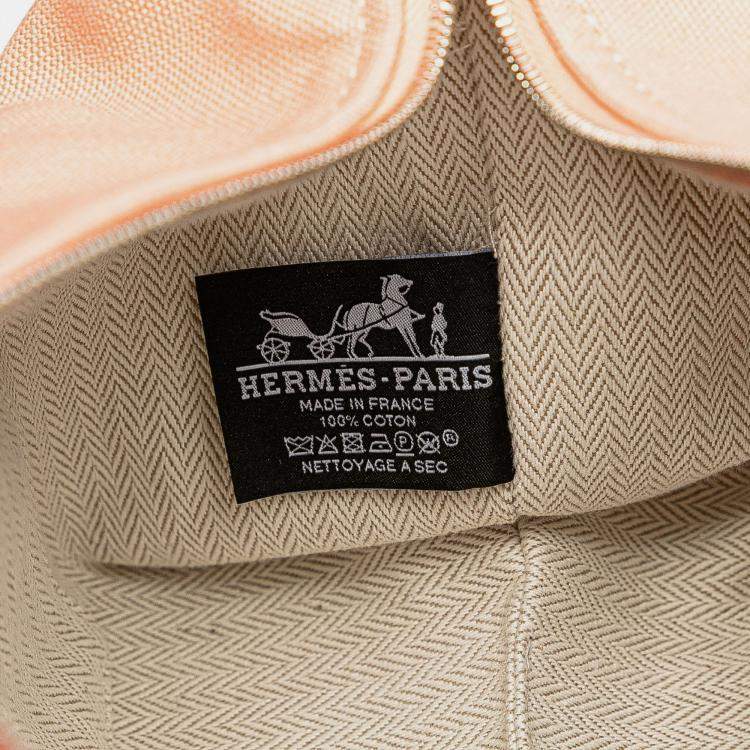 Pre Owned Hermes Salmon Pink Small Canvas Bride-a-Brac Case