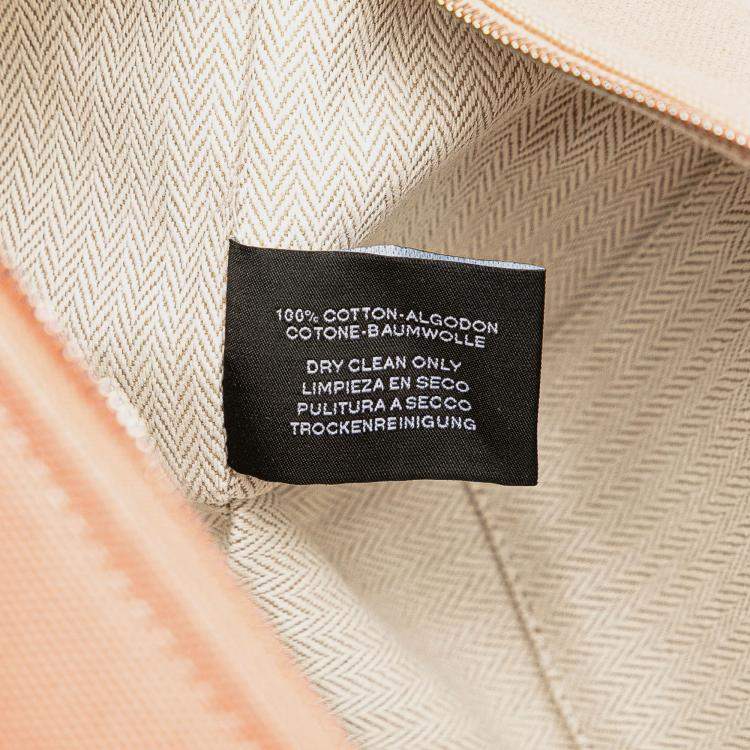 Pre Owned Hermes Salmon Pink Small Canvas Bride-a-Brac Case