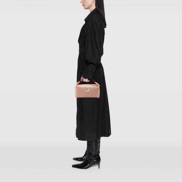 Pre Owned Hermes Terracotta Large Canvas Bride-a-Brac Cabriole Case