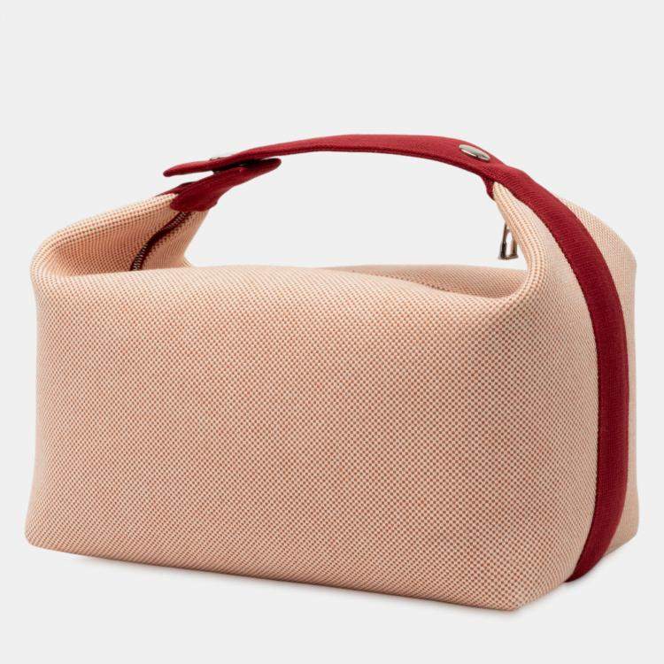 Pre Owned Hermes Terracotta Large Canvas Bride-a-Brac Cabriole Case