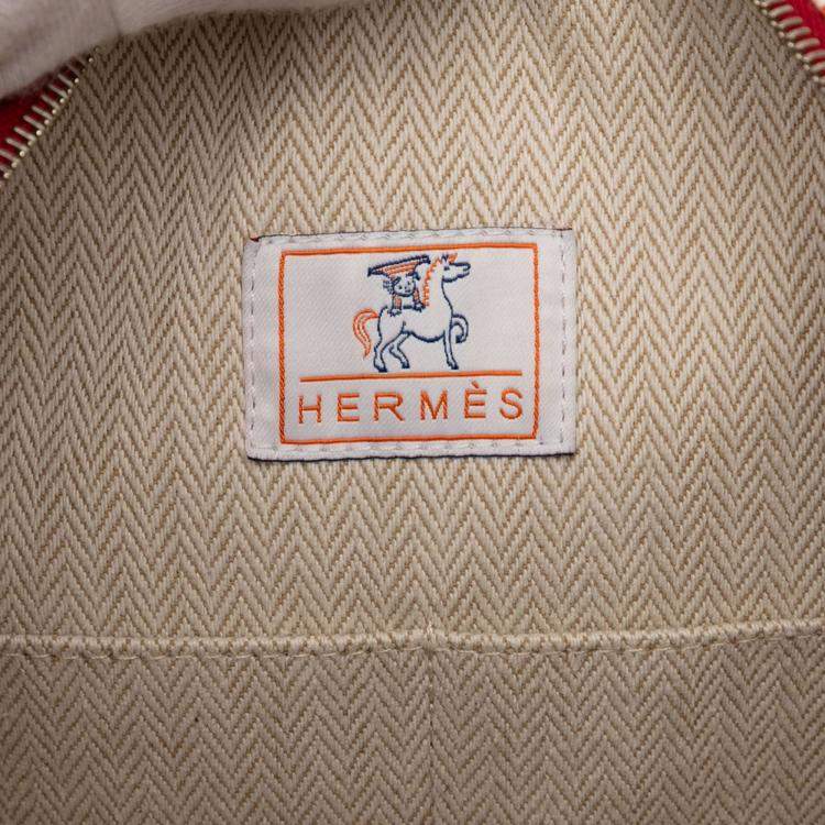 Pre Owned Hermes Terracotta Large Canvas Bride-a-Brac Cabriole Case