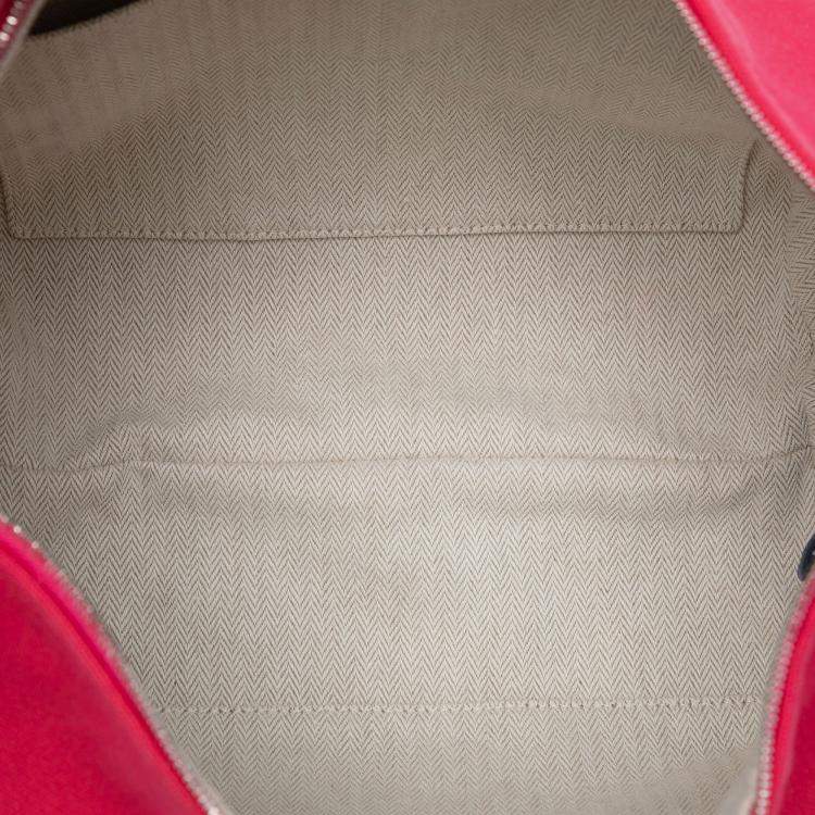 Pre Owned Hermes Pink Hermes Dark Pink Large Toile Bride A Brac Case