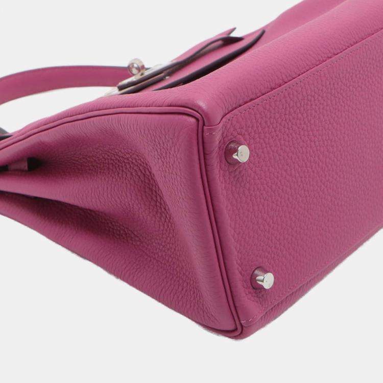Pre Owned Hermes Rose Pourpre Togo Kelly II Retourne 28