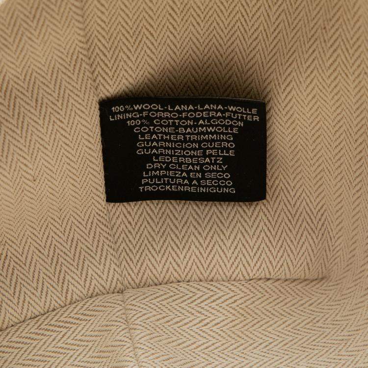 Pre Owned Hermes Light Beige Small Wool Bride-a-Brac Au Carre Case