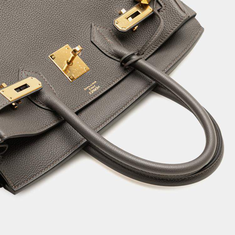مملوكة مسبقًا Hermes Etain Togo Birkin Retourne 30