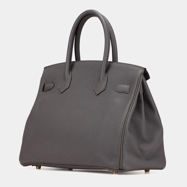 مملوكة مسبقًا Hermes Etain Togo Birkin Retourne 30