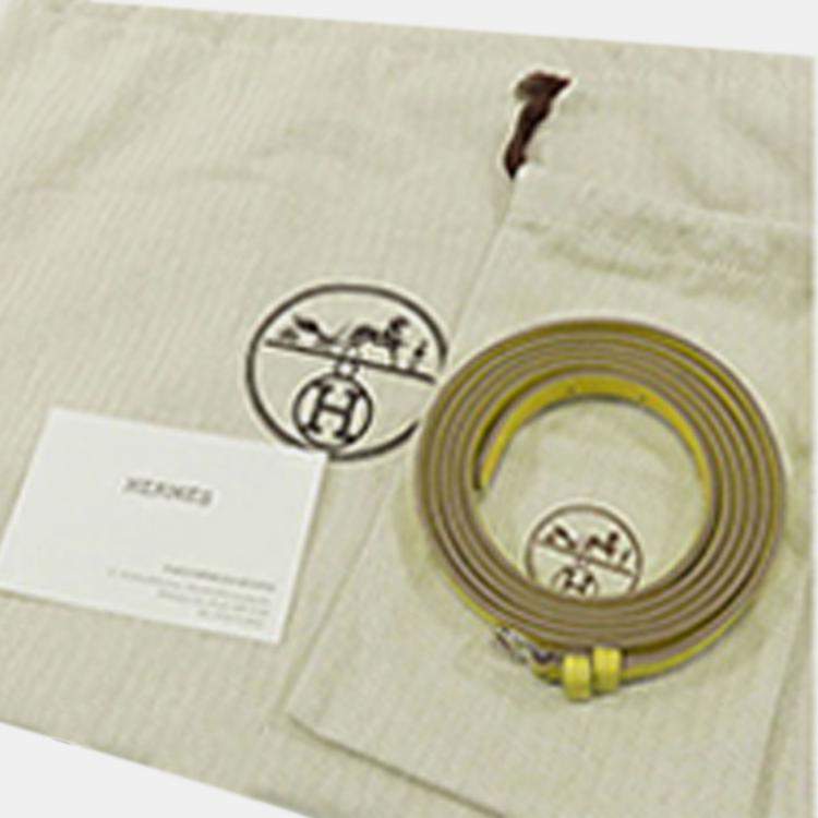 Pre Owned Hermes Swift 24/24 21 Yellow Evercolor Bag