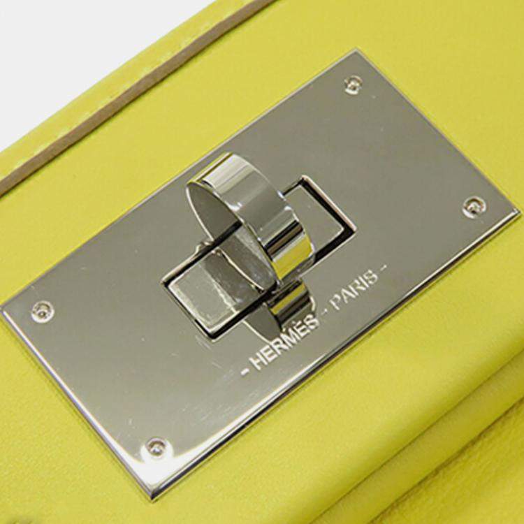 Pre Owned Hermes Swift 24/24 21 Yellow Evercolor Bag