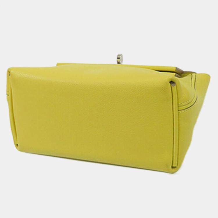 Pre Owned Hermes Swift 24/24 21 Yellow Evercolor Bag