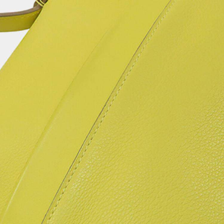 Pre Owned Hermes Swift 24/24 21 Yellow Evercolor Bag