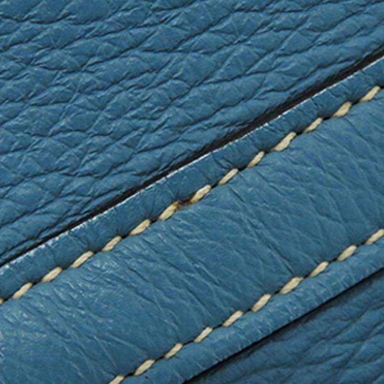 Pre Owned Hermes Picotin 18  Blue Clemence Bag