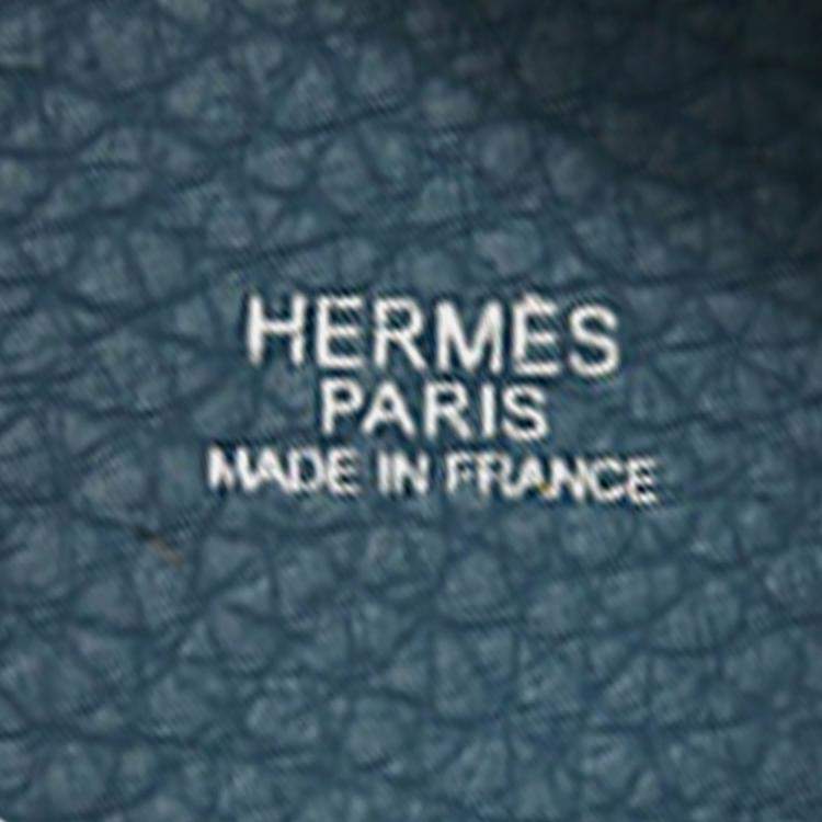 Pre Owned Hermes Picotin 18  Blue Clemence Bag