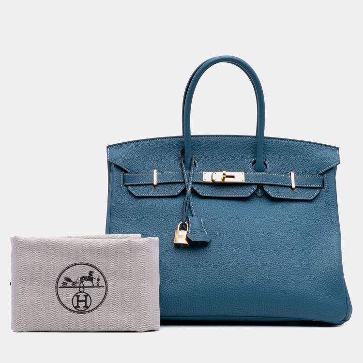 Pre Owned Hermes Cobalt Togo Birkin Retourne 35