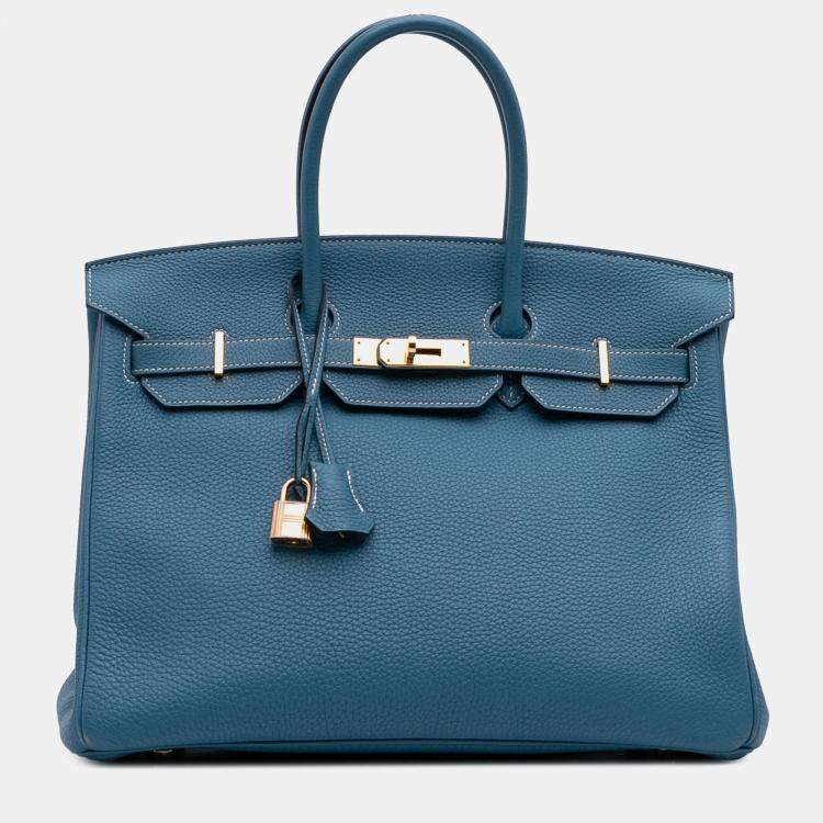 Pre Owned Hermes Cobalt Togo Birkin Retourne 35