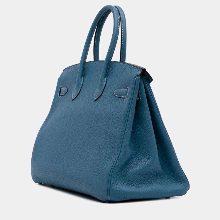 Pre Owned Hermes Cobalt Togo Birkin Retourne 35