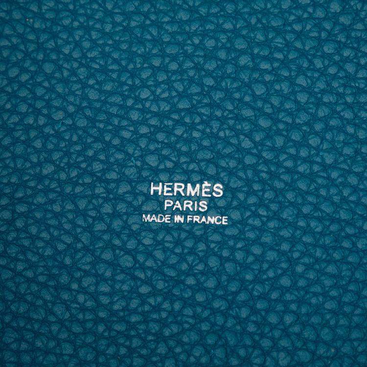 Pre Owned Hermes Blue Izmir Clemence Picotin Lock 18