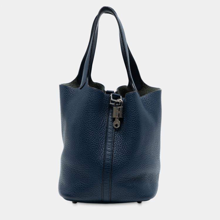 مملوكة مسبقًا Hermes Bleu de Malte Clemence Picotin Lock 22
