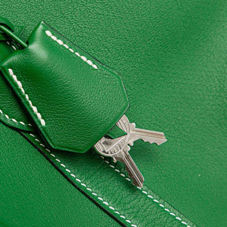 Pre Owned Hermes Green Swift Polochon 1925 30