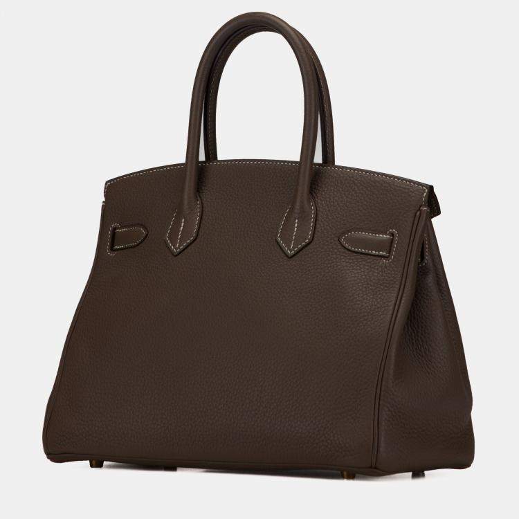 Pre Owned Hermes Ecorce Togo Birkin Retourne 30