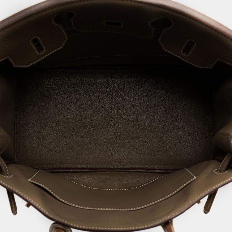 Pre Owned Hermes Ecorce Togo Birkin Retourne 30