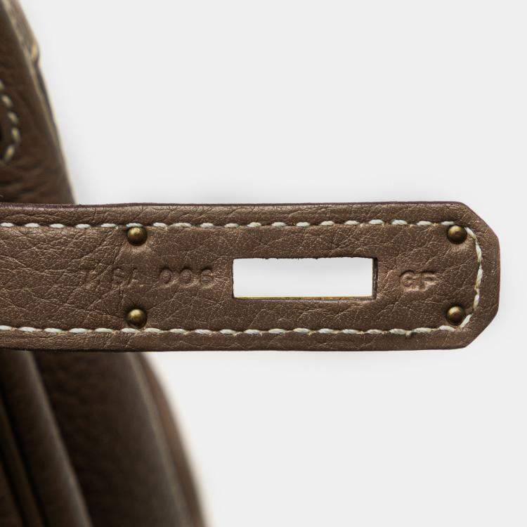 Pre Owned Hermes Ecorce Togo Birkin Retourne 30