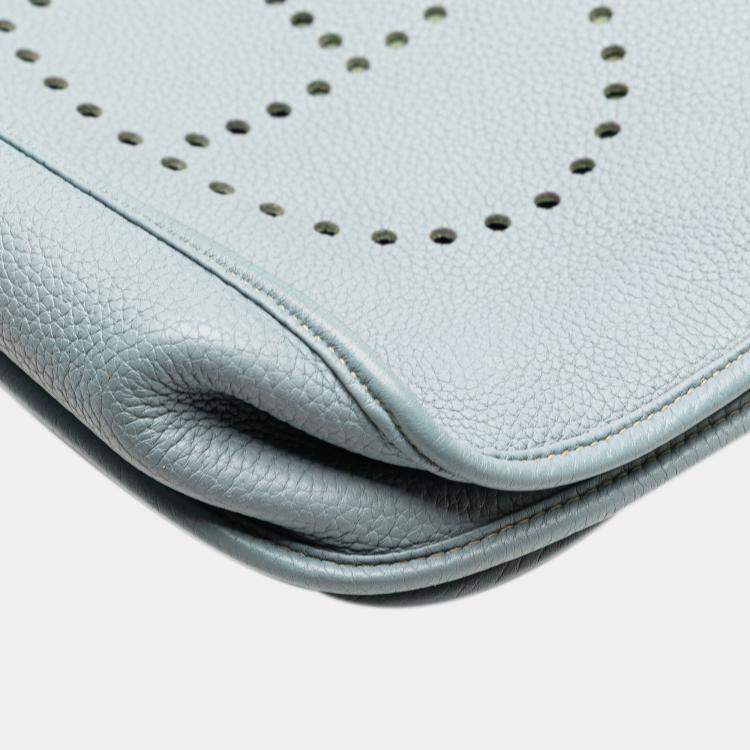 Pre Owned Hermes Blue Clemence Evelyne III 33