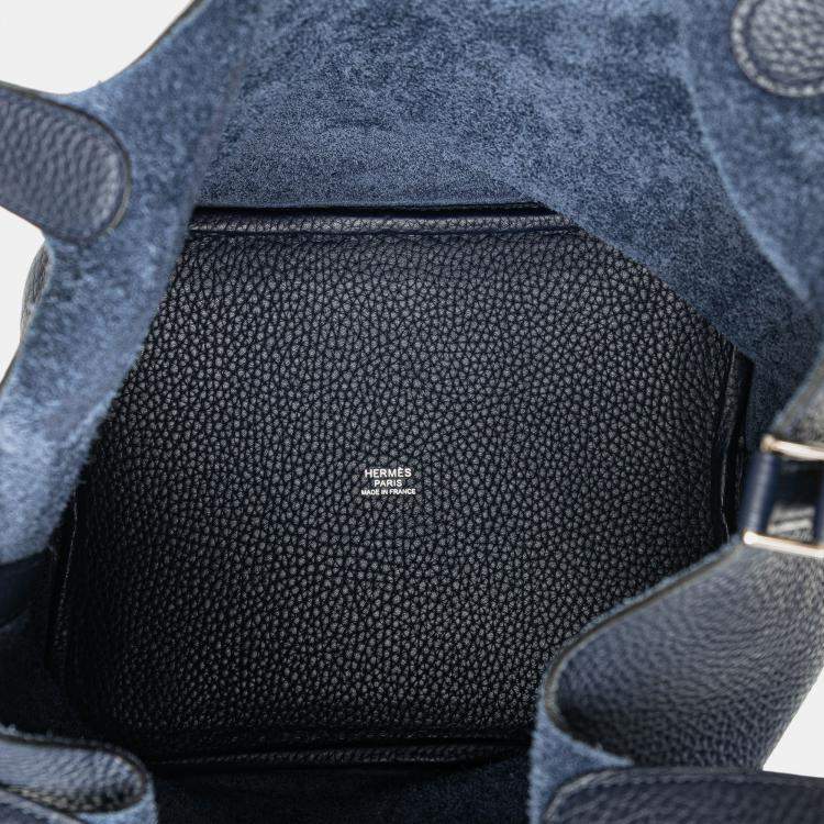 Pre Owned Hermes Blue Clemence Picotin Lock 22