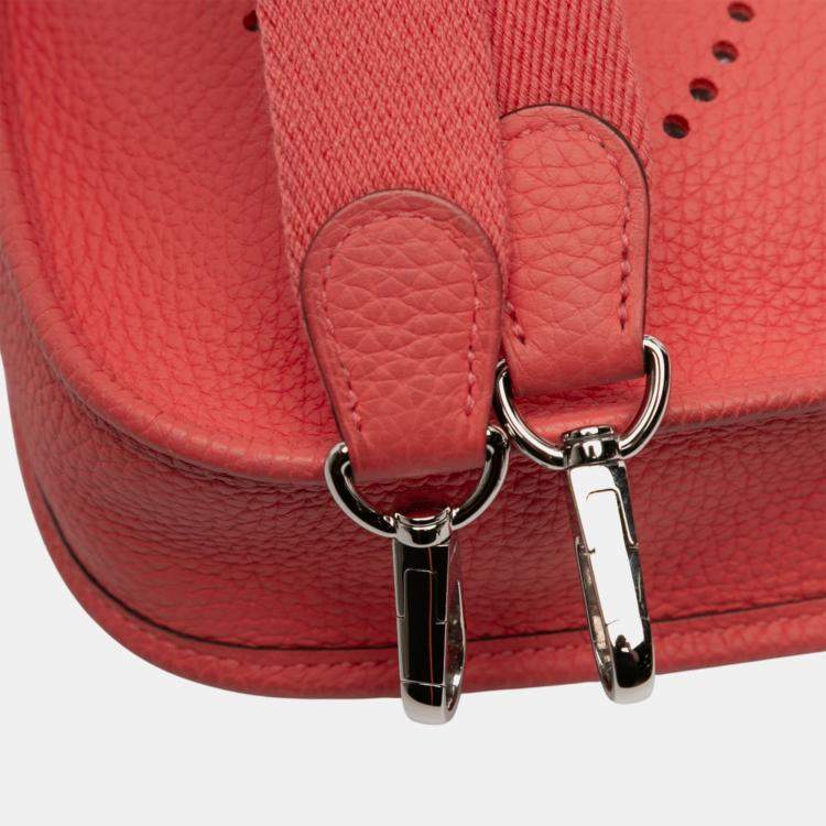 Pre Owned Hermes Rose Texas Clemence Amazone Evelyne TPM 16