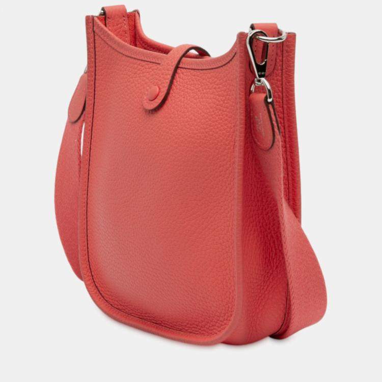 Pre Owned Hermes Rose Texas Clemence Amazone Evelyne TPM 16