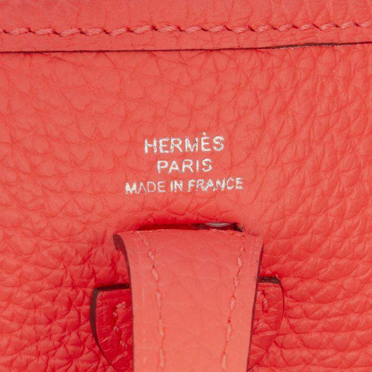 Pre Owned Hermes Rose Texas Clemence Amazone Evelyne TPM 16