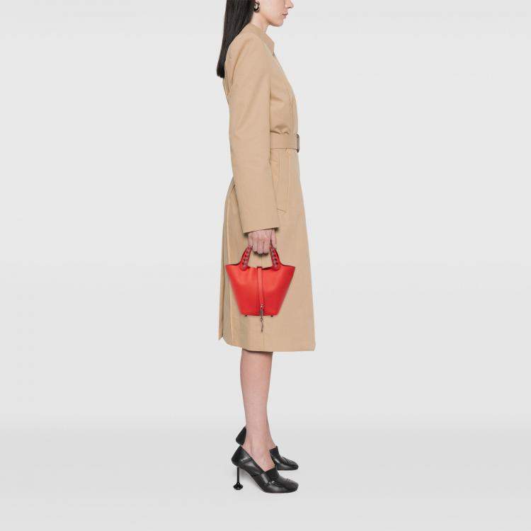 Pre Owned Hermes Rouge Epsom Tressage Picotin Lock 18
