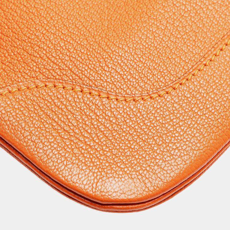 Pre Owned Hermes Trim Duo 24 Orange Clemence Bag