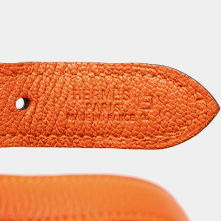 Pre Owned Hermes Trim Duo 24 Orange Clemence Bag