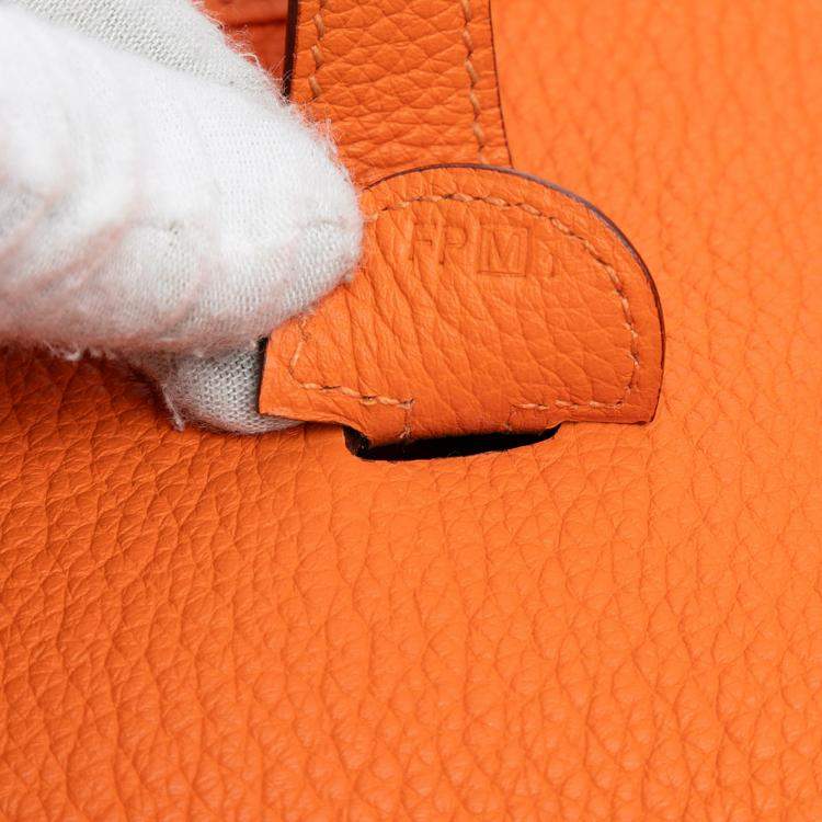 Pre Owned Hermes Orange Clemence Evelyne III 29