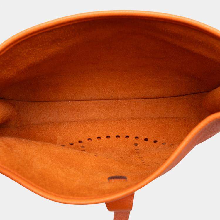 Pre Owned Hermes Orange Clemence Evelyne III 29