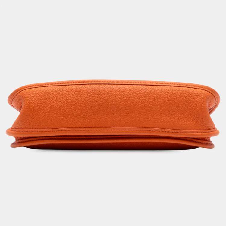 Pre Owned Hermes Orange Clemence Evelyne III 29