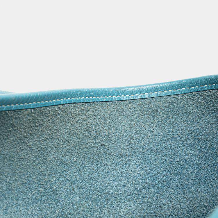 Pre Owned Hermes Blue Clemence Evelyne II GM