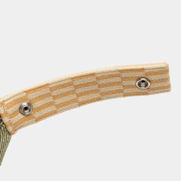 Pre Owned Hermes Green White Large Wool Bride A Brac H Natte Case