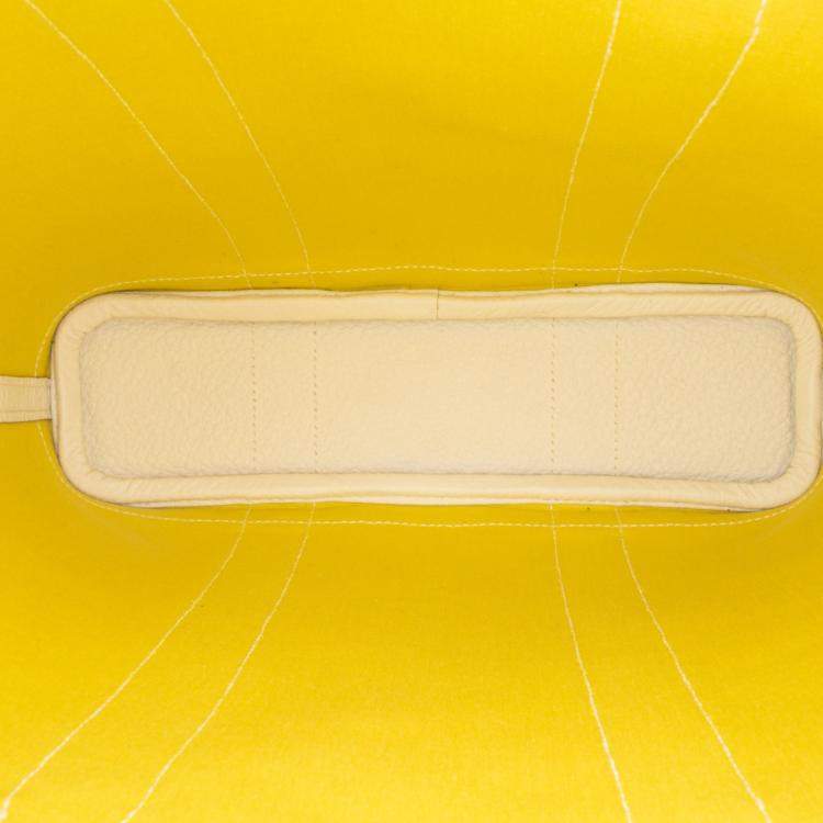 Pre Owned Hermes White Yellow Toile and Negonda Garden File 28