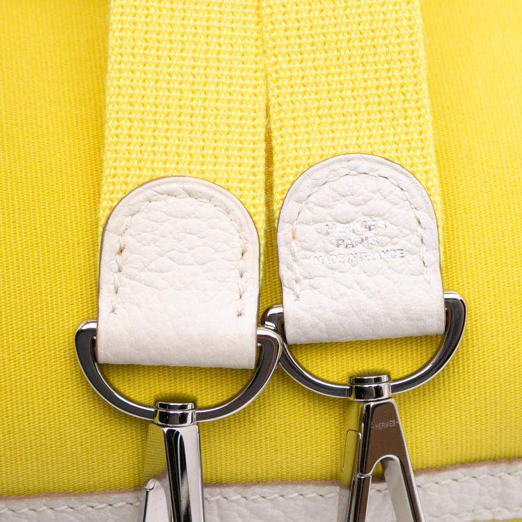 Pre Owned Hermes White Yellow Toile and Negonda Garden File 28