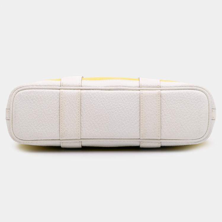 Pre Owned Hermes White Yellow Toile and Negonda Garden File 28