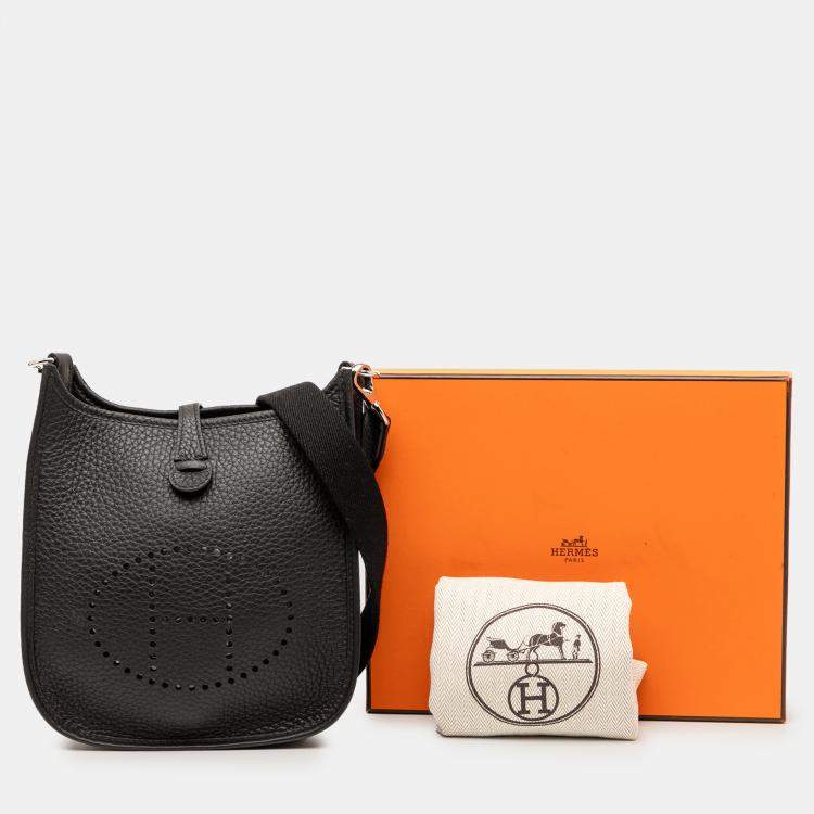 Pre Owned Hermes Noir Clemence Evelyne TPM